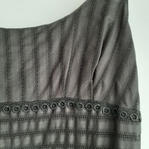 FRANCESCA MAMMOLITI Sleeveless Babydoll Scoop Neck Dress Black Sz 10 - Picture 9 of 16